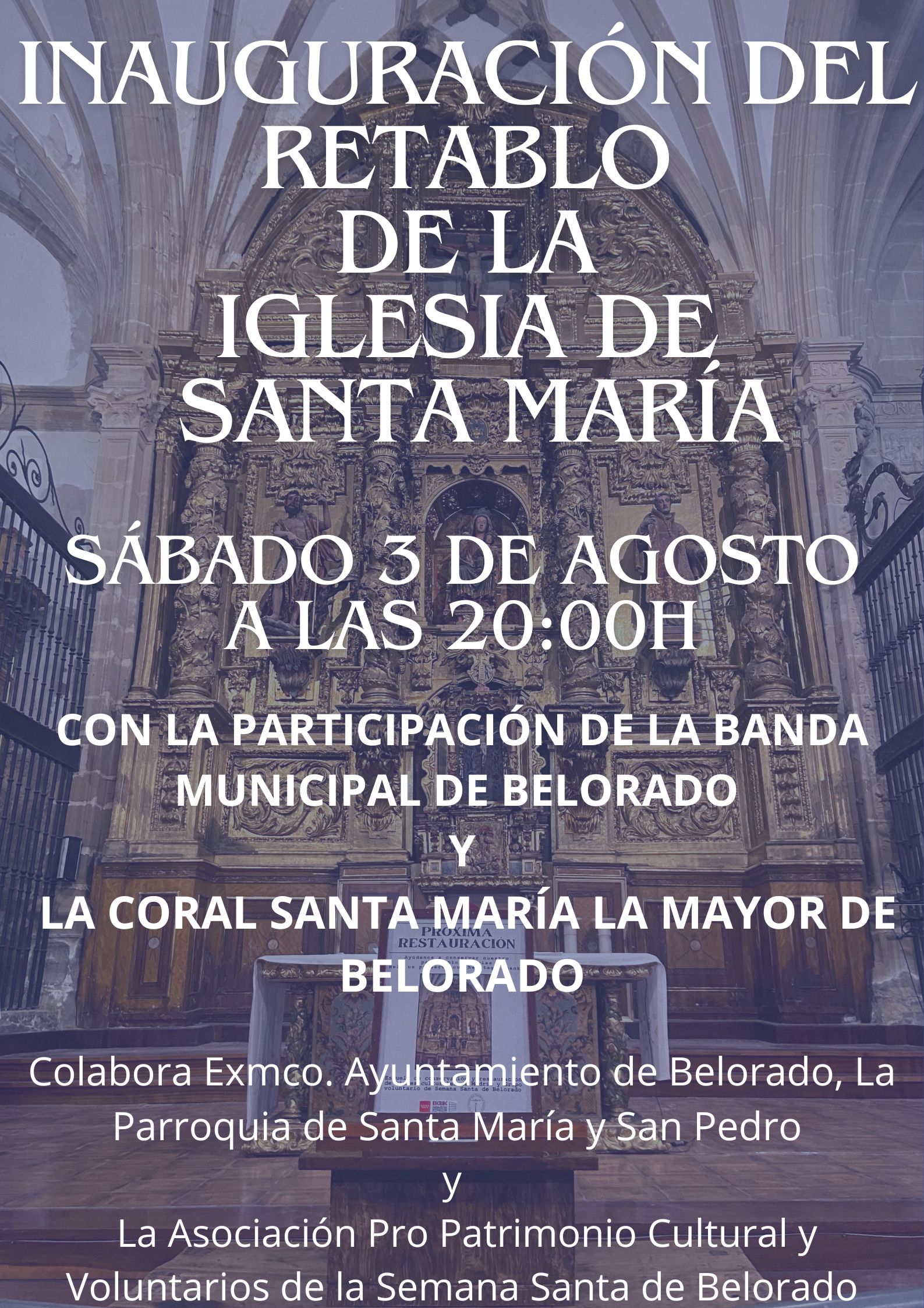 Cartel Inauguración Retablo