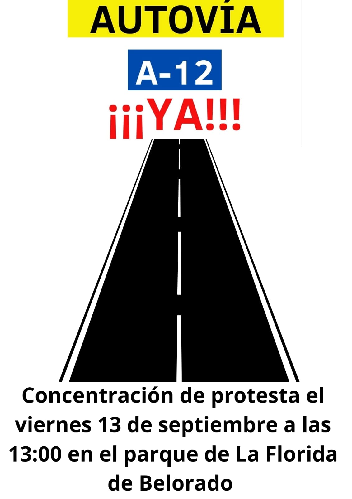 Concentración de protesta Autovía A-12